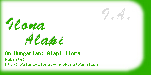 ilona alapi business card
